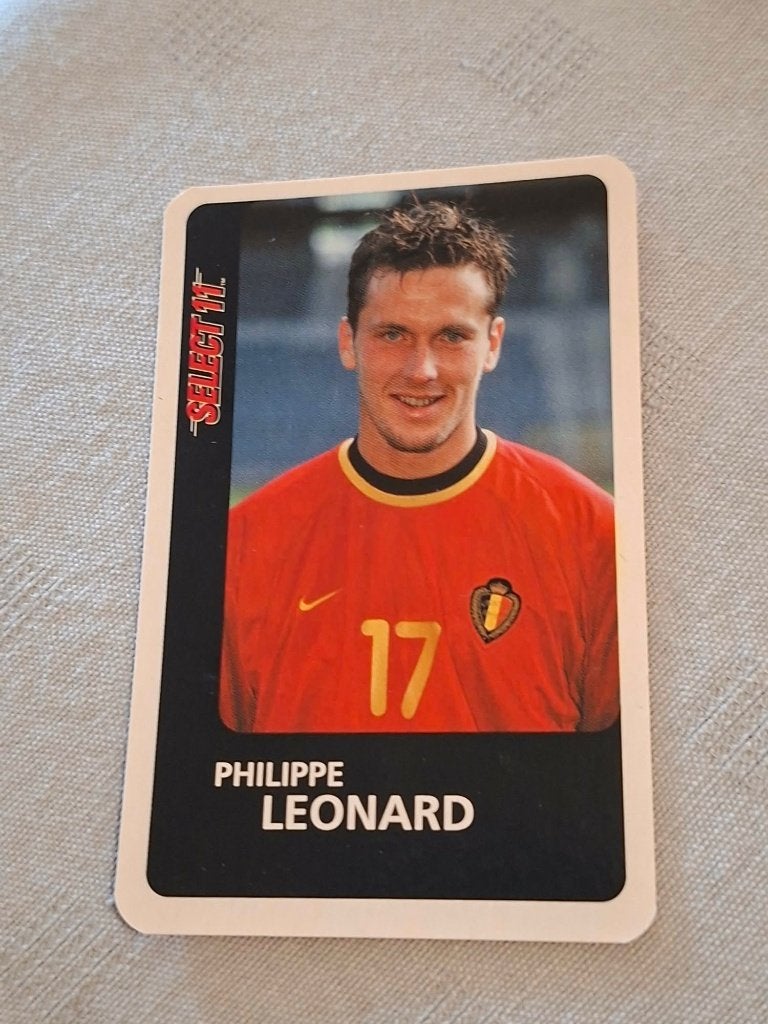 Voetbalkaart : Philippe Leonard / Rode Duivels, Ophalen of Verzenden, Zo goed als nieuw, Spelerskaart