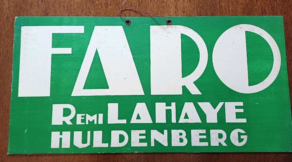 Faro Remi Lahaye Huldenberg  pub in karton, Verzamelen, Ophalen of Verzenden