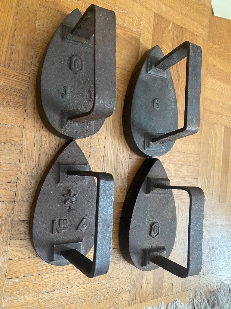 vintage strijkijzers, Ophalen