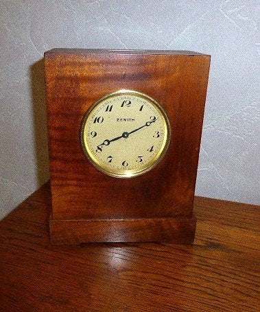 antieke tafelklok Zenith, Antiek en Kunst, Antiek | Klokken, Ophalen of Verzenden