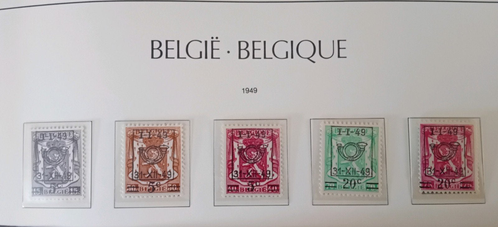 Timbres de Belgique n 798/802** lot 161P, Enlèvement ou Envoi, Neuf