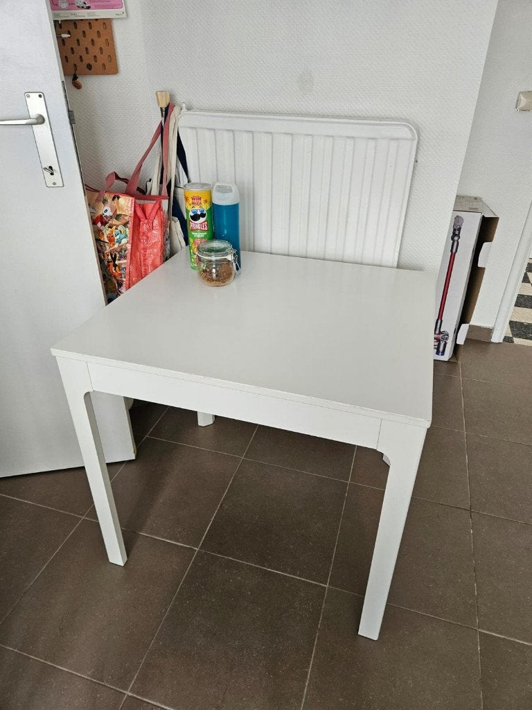 Table IKEA EKEDALEN extensible-blanche/white–80/120  70 cm, Quatre personnes, 50 à 100 cm, Enlèvement, Utilisé