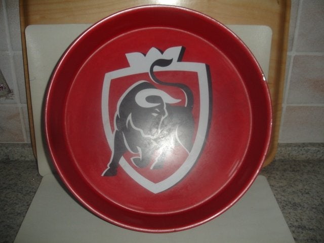 Bierplateau, Jupiler, diameter 35,5 cm in metaal, € 2,50., Enlèvement ou Envoi, Utilisé, Autres types, Jupiler