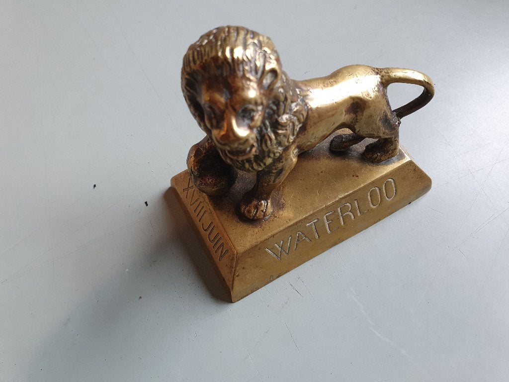 Presse-papiers en laiton — Lion de Waterloo, Enlèvement ou Envoi
