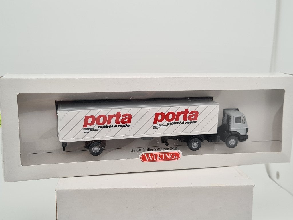 Mercedes Truck - Porta Meubels - Wiking 1/87, Verzenden, Zo goed als nieuw, Bus of Vrachtwagen, Wiking