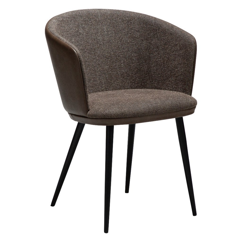 Eetkamerstoel 4 stuks Danform HEY boucle major brown, Huis en Inrichting, Ophalen, Scandinavisch design, Nieuw, Vier