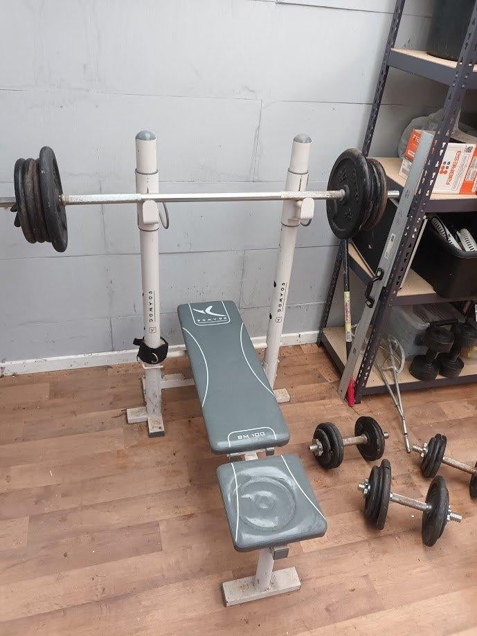 Bench press bank domyos, Sport en Fitness, Ophalen, Gebruikt