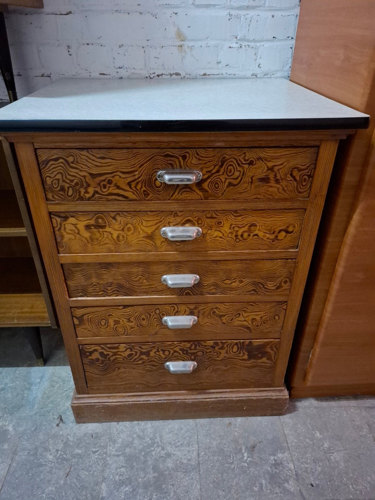 Meuble à tiroirs vintage – 5 tiroirs, Antiquités & Art, Enlèvement