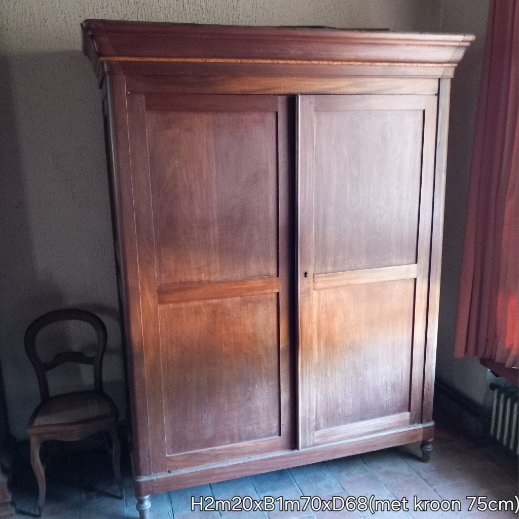 Mooie houten kleerkast, Antiek en Kunst, Ophalen