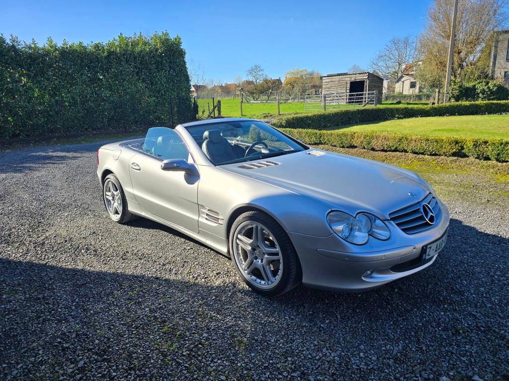 Sl 350 , 123.750 km , ONGEVALVRIJE TOPwagen !!, Auto's, Automaat, Zwart, Cabriolet, Leder