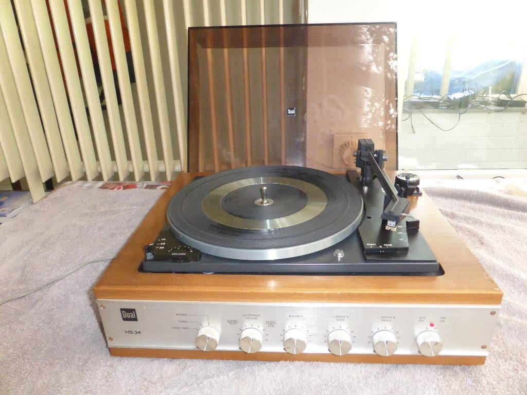 platenspeler met ingebouwde versterker dual HS34 + dual 1212, Audio, Tv en Foto, Platenspelers, Ophalen, Gebruikt, Pitch-regelaar