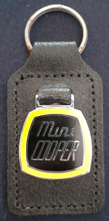 porte clé publicitaire émaillé sur cuir mini cooper, Ophalen of Verzenden, Zo goed als nieuw, Merk