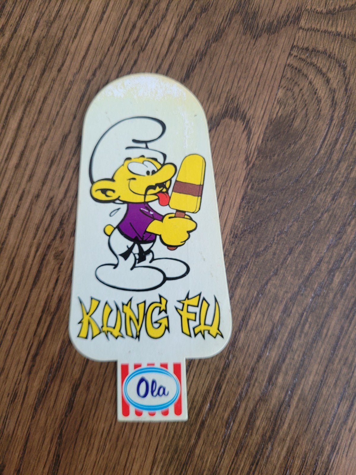 oude sticker de smurfen ola, Ophalen of Verzenden