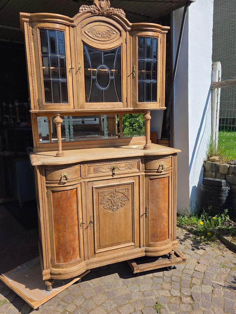 ️ magnifique ancien vaisselier,  buffet,  deux corps massif, Enlèvement