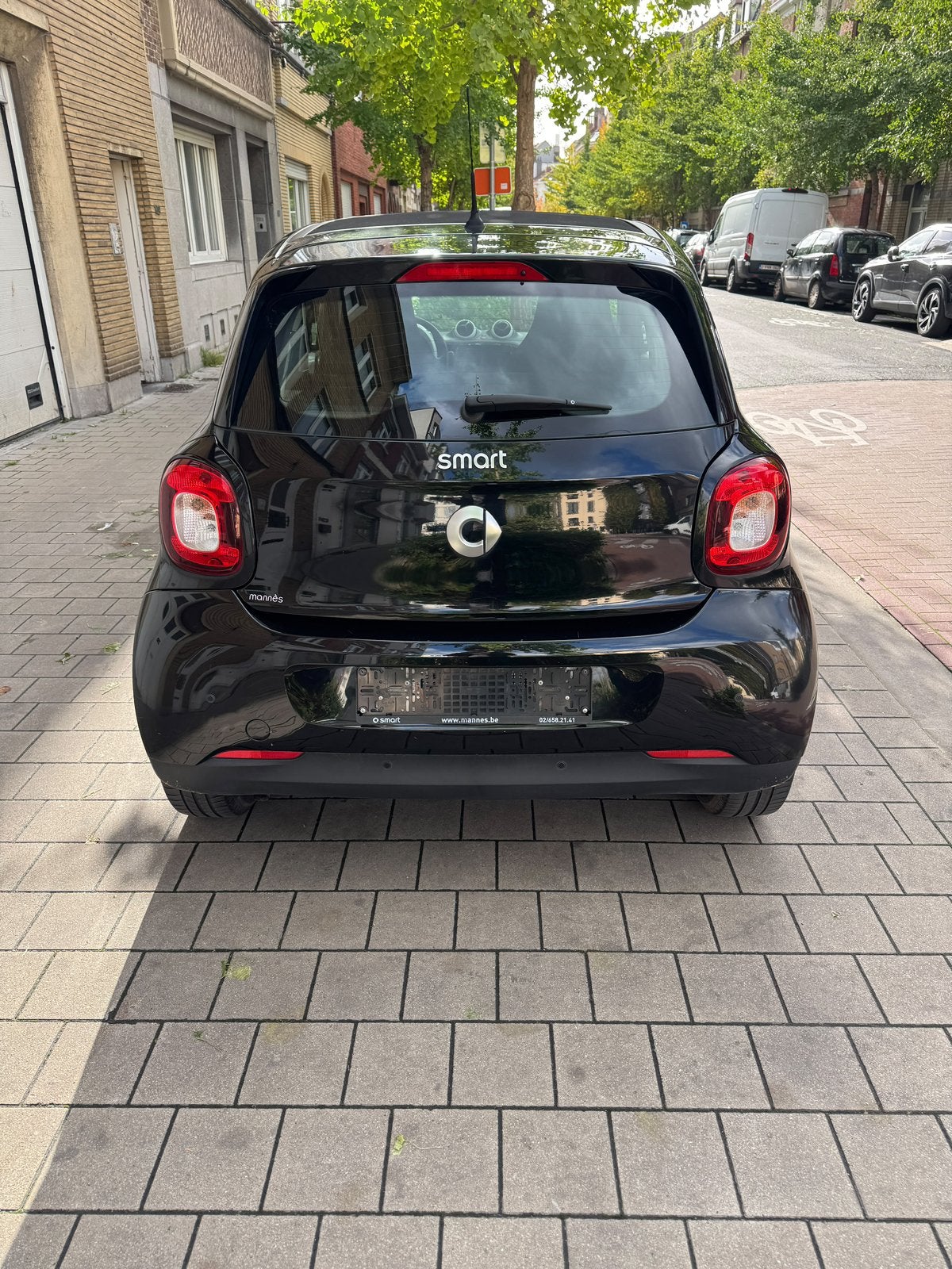 SMART FORFOUR OPENAIR CABRIOLET 2015 71CV NAVI KLIM 62000 km, Auto's, Panoramadak, Cabriolet, Zwart, Handgeschakeld