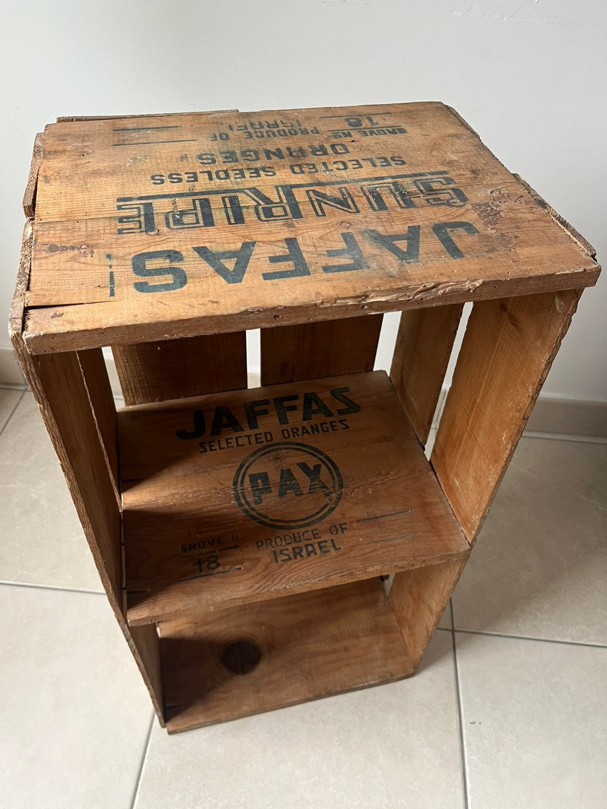 Authentique caisse en bois Jaffas Sunripe, Antiquités & Art, Enlèvement