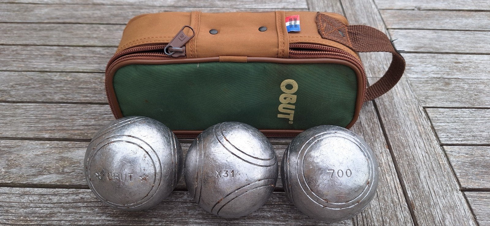 OBUT set petanqueballen x31 700  in originele zak, Enlèvement ou Envoi, Utilisé