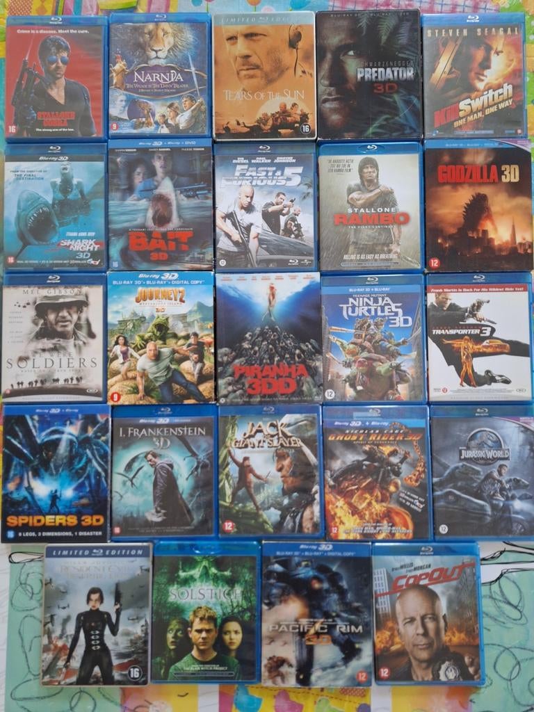 24 bluray films somige ook met 3d perstuk 4 euro  alles 110, Enlèvement ou Envoi, Utilisé