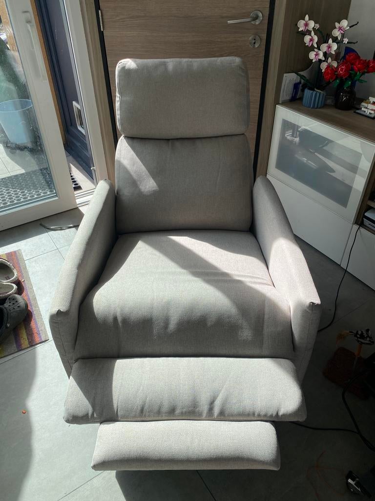 Relax zetel in kleur beige, Ophalen, Eenpersoons, Nieuw, 75 tot 100 cm