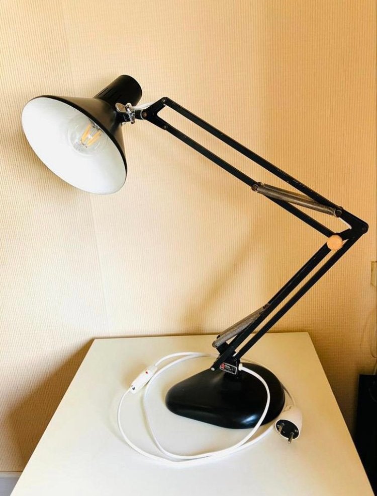 GROTE VINTAGE 50’s “LEDU” ANGLEPOISE (Zie Beschrijving), Enlèvement ou Envoi, Moins de 100 cm, Comme neuf, E27 (grand)