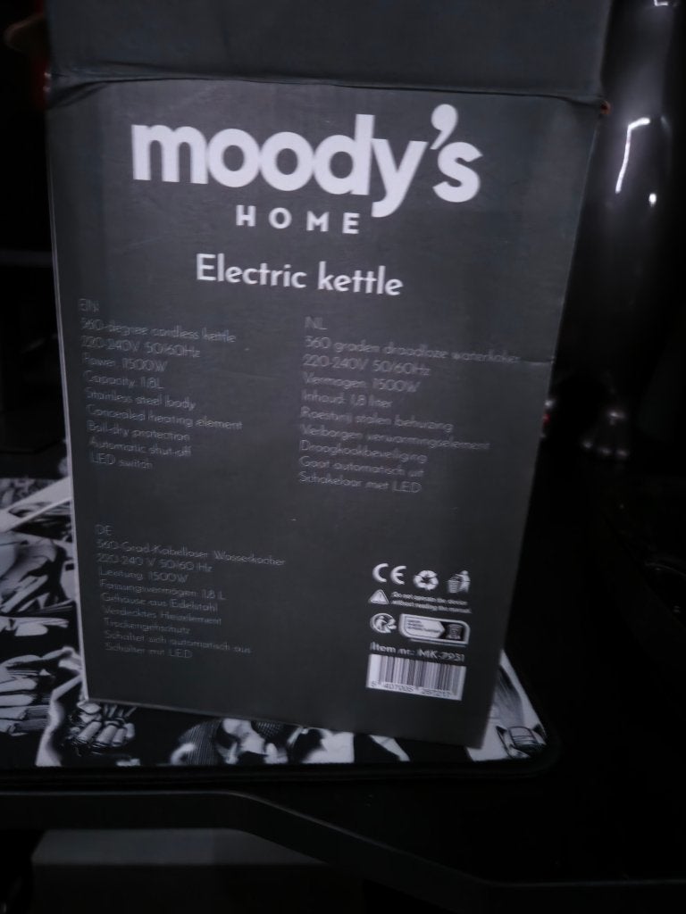 Bouilloire électrique, 1 à 2 litres, Enlèvement ou Envoi, Comme neuf, Sans fil