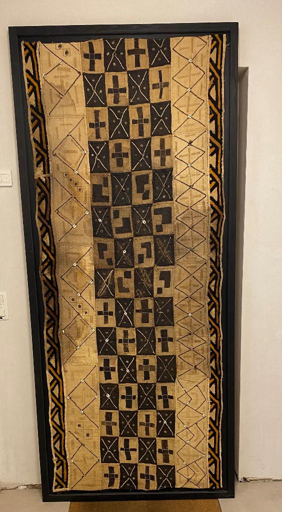 Authentiek Kuba raffia doek (Congo) – groot formaat –, Antiek en Kunst, Ophalen