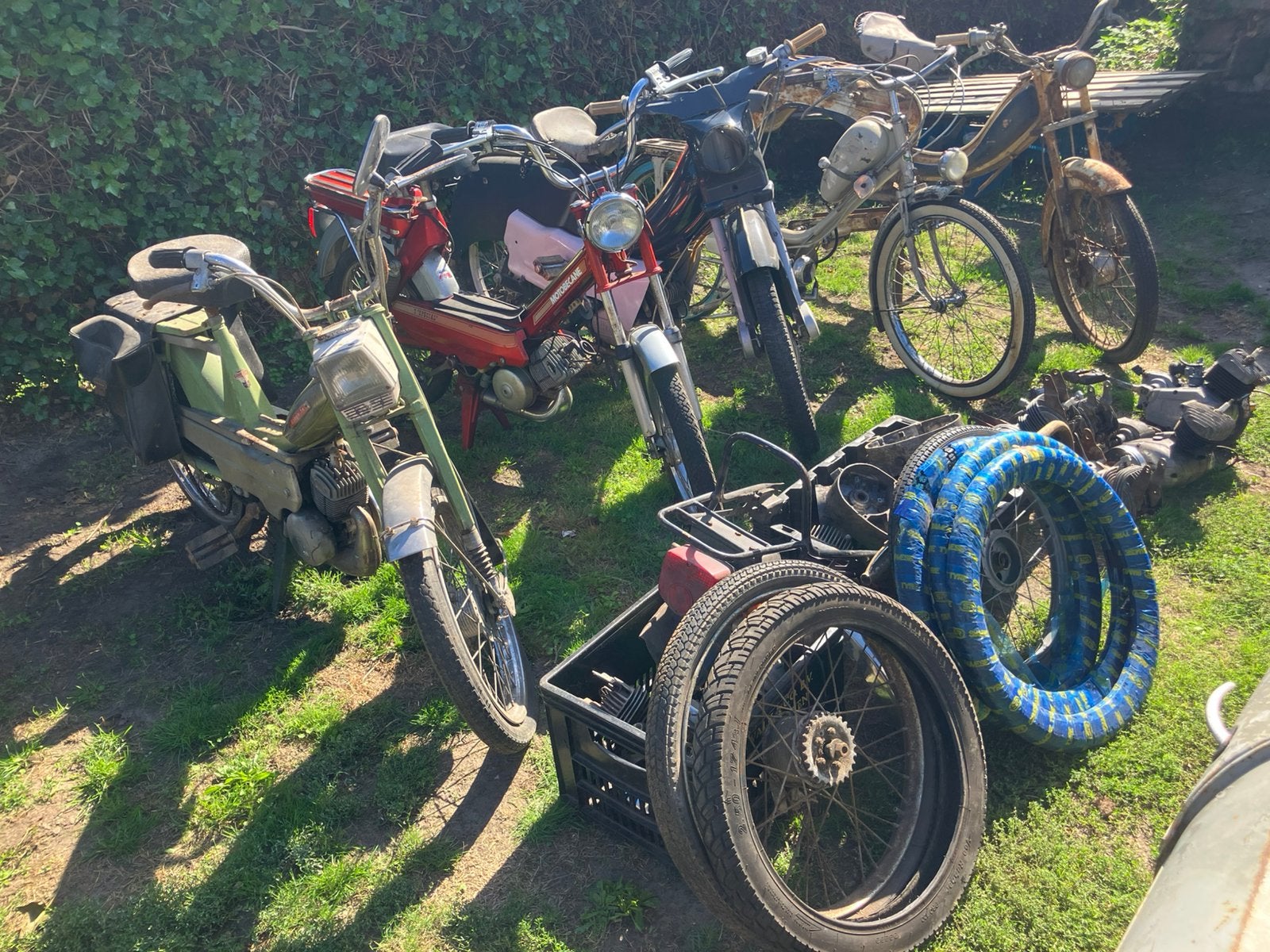 Okdtimer brommer lot te koop, Ophalen