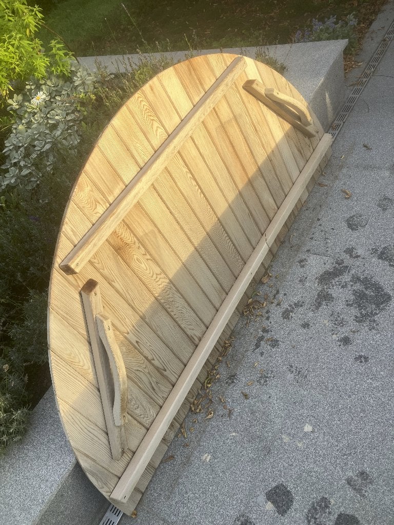 couvercle en cèdre pour spa, diamètre 2 m, Sports & Fitness, Enlèvement, Comme neuf, Pièces
