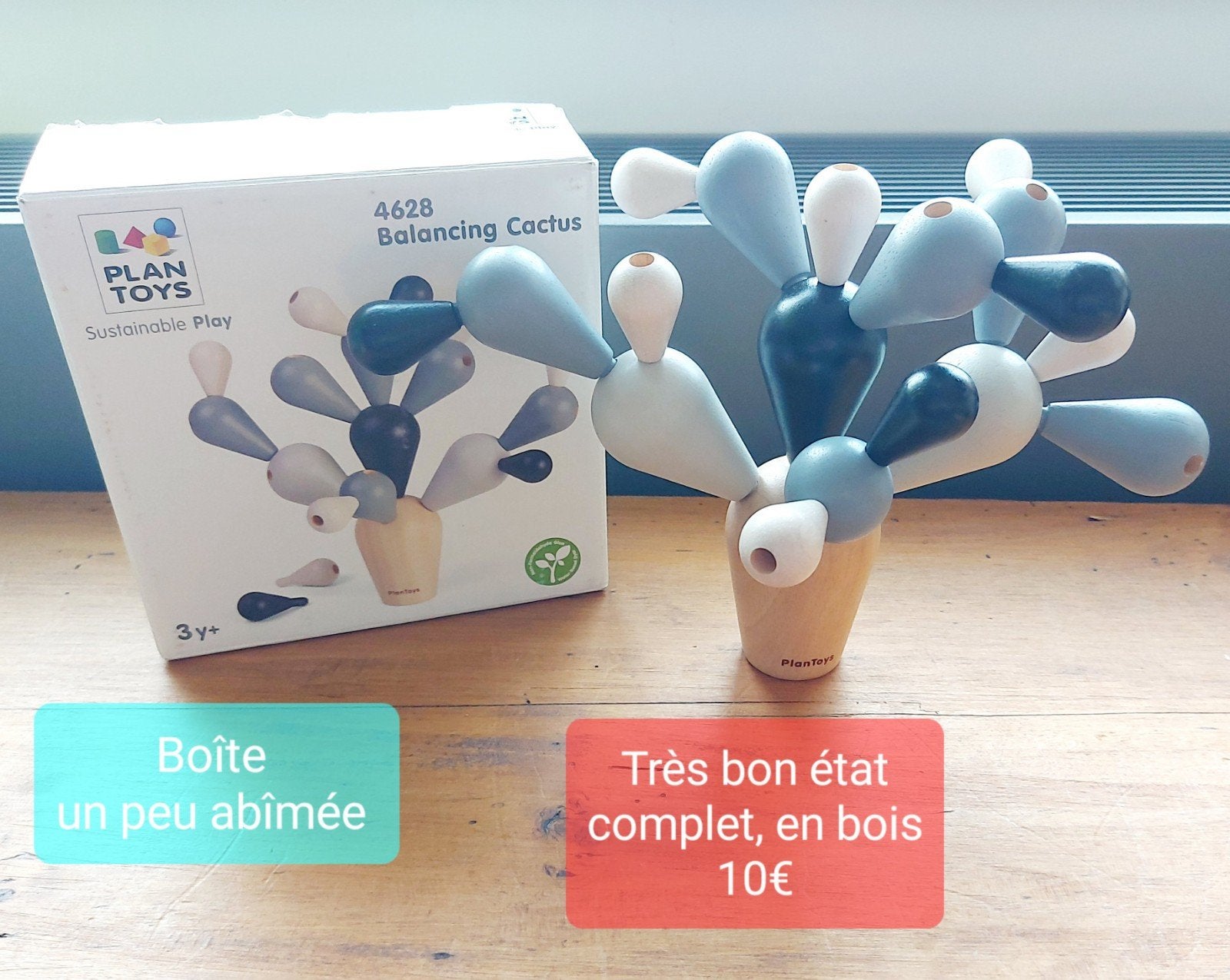Jeu d'équilibre cactus, en bois, Enlèvement ou Envoi, Comme neuf