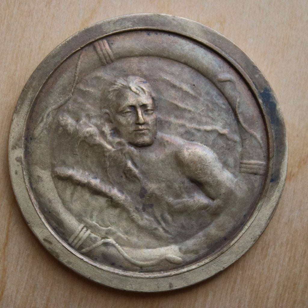 Medaille 'Traverse de Liege a la Nage 1934' Cle Bain Gretry, Enlèvement ou Envoi, Autres matériaux