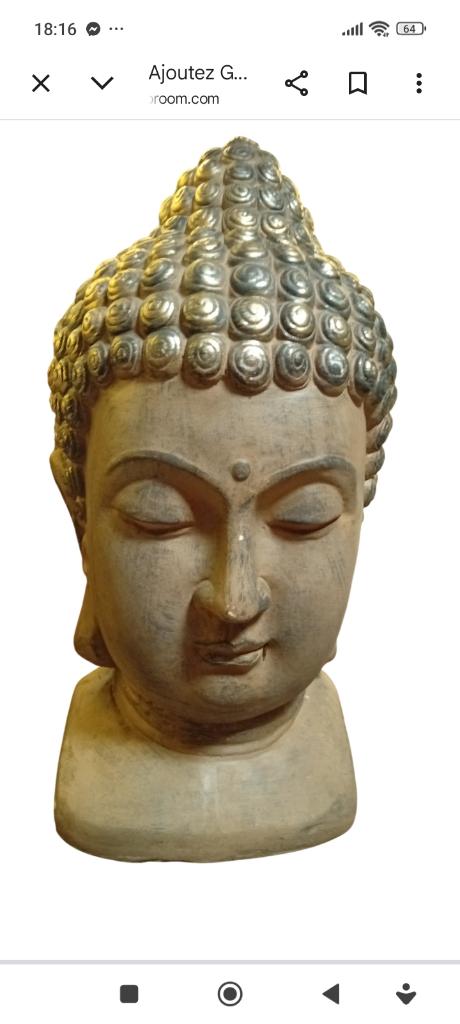 Grand bouddha décoratif 50 cm, Enlèvement, Utilisé, Pierre, Bouddha