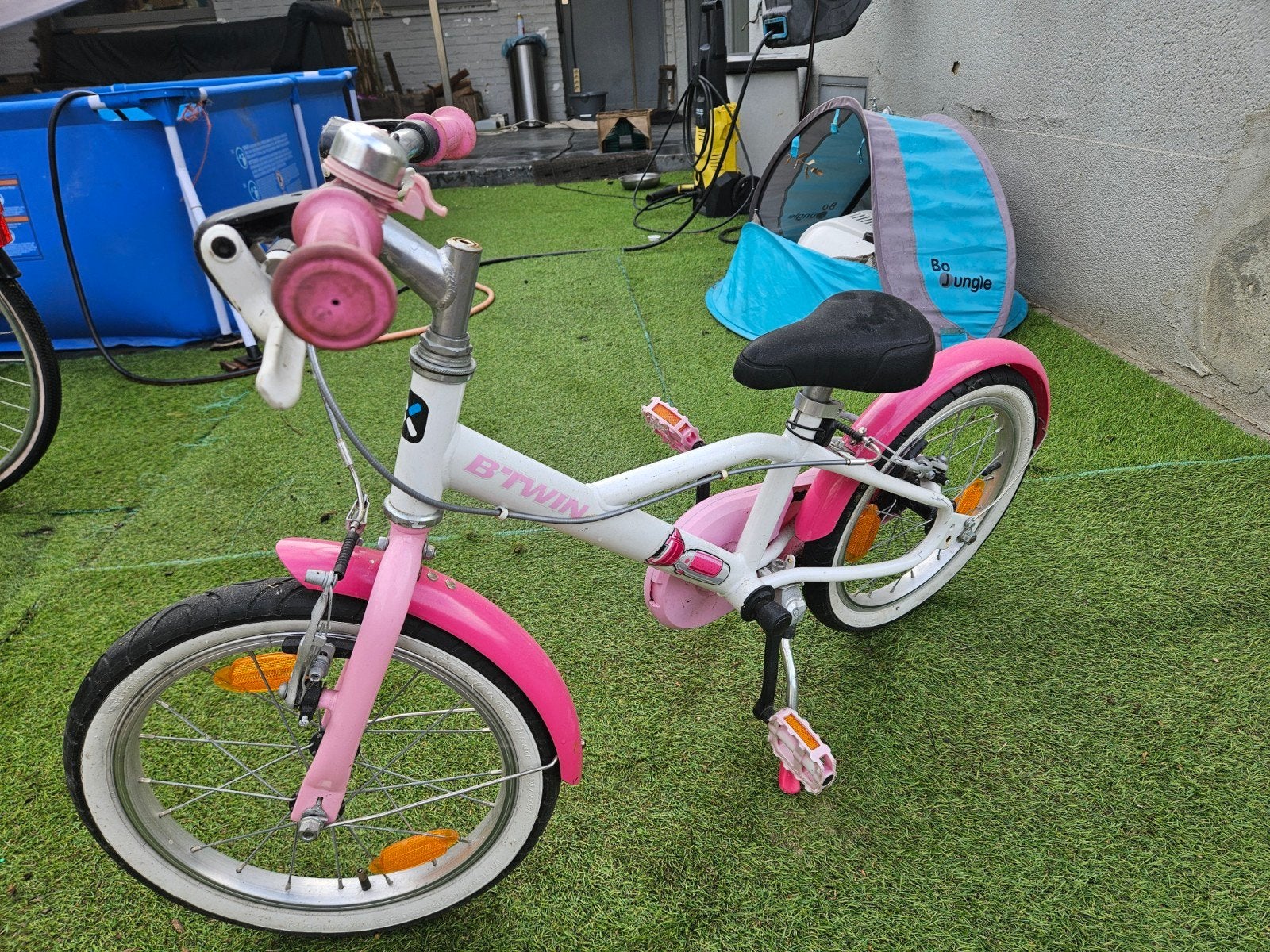 Kinderfiets, Fietsen en Brommers, Ophalen, Velgrem, 14 inch of minder, Handrem