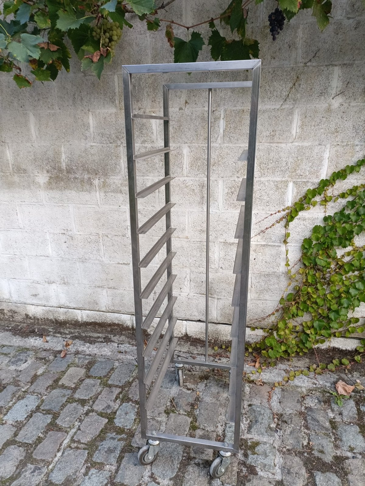 Inox rek voor platen 60x40 cm, Ophalen