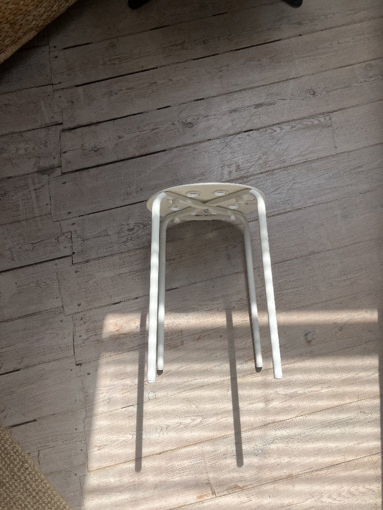 Tabouret blanc, IKEA, Enlèvement, Comme neuf