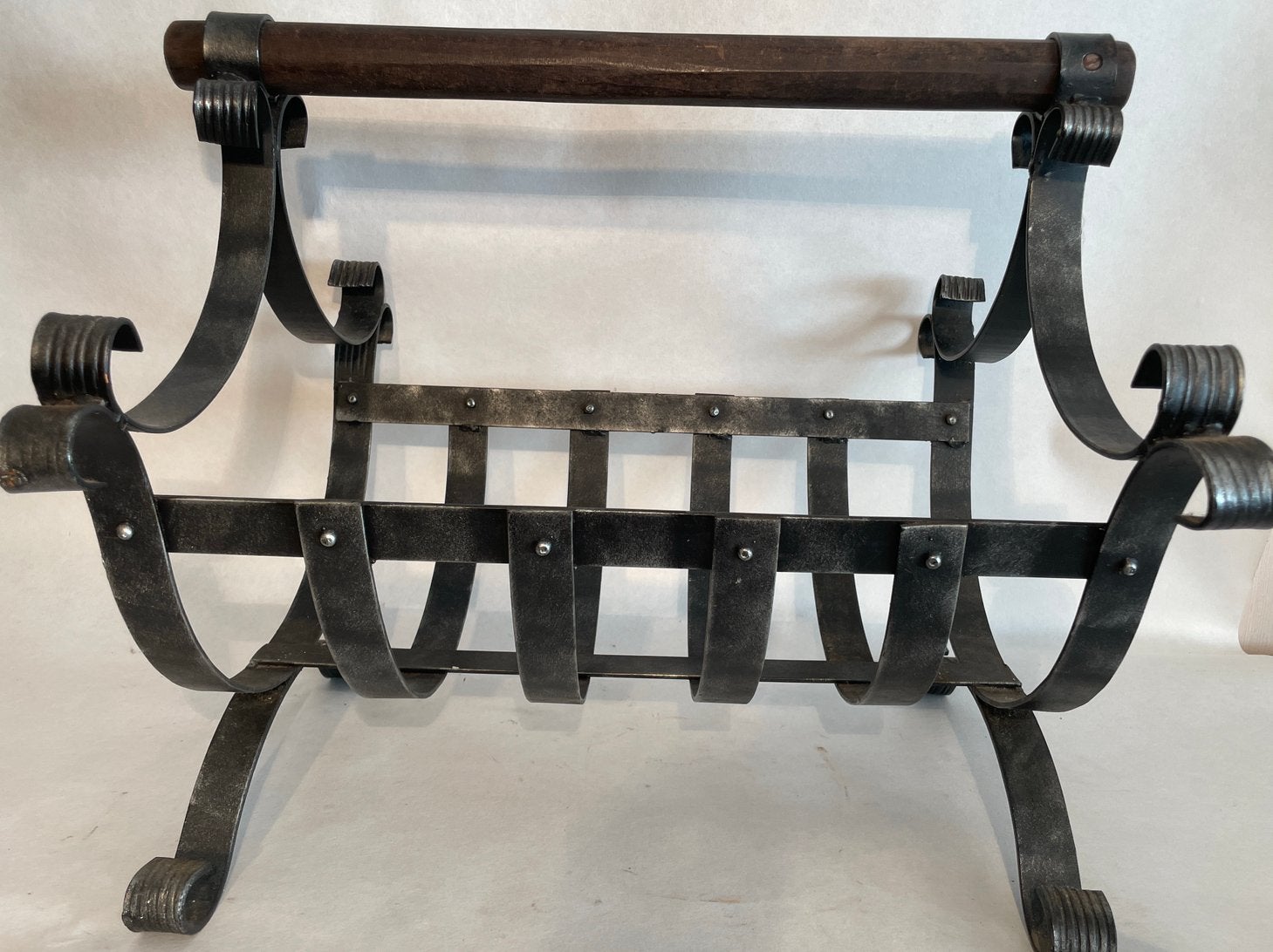 Grille de cheminée en fer forgé/panier à bois, Enlèvement