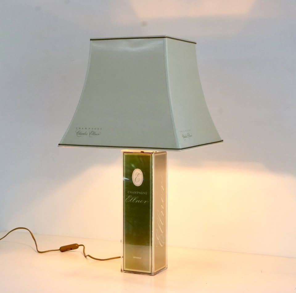 Zeldzame vintage Charles Ellner champagne tafellamp, Antiek en Kunst, Curiosa en Brocante, Ophalen