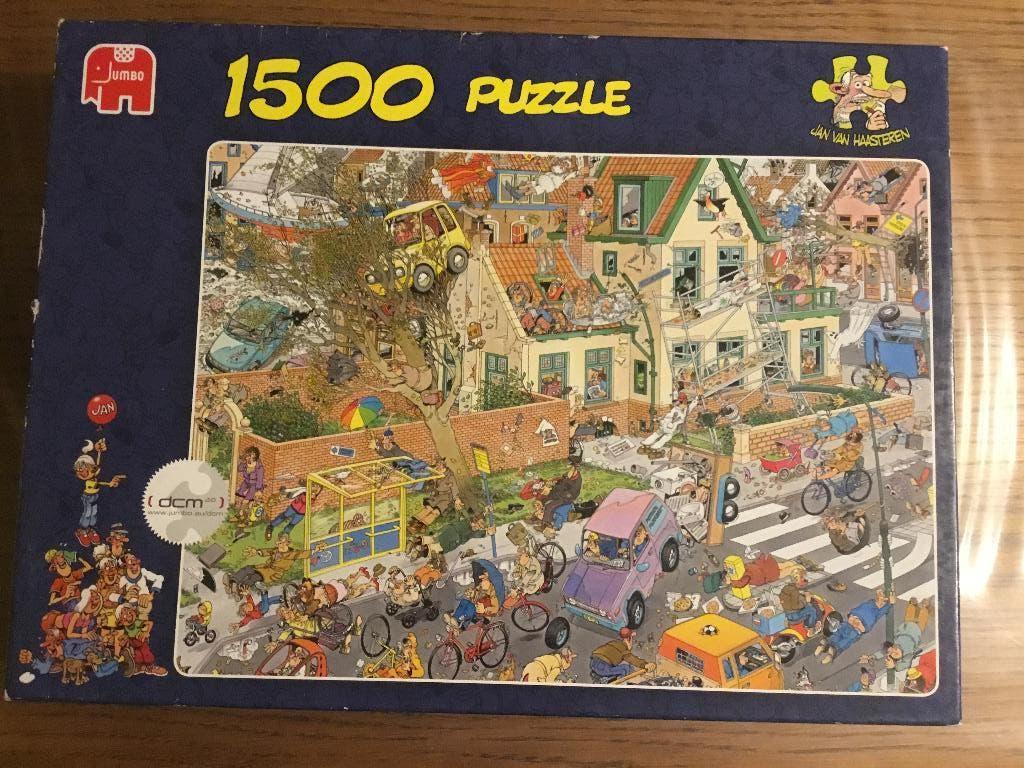 Puzzel Jumbo 1500 Jan Van Haasteren De storm, Hobby en Vrije tijd, Denksport en Puzzels, Ophalen of Verzenden, 500 t/m 1500 stukjes
