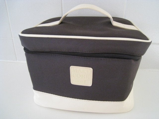Trousse de beauté vintage, marque Mary Cohr, Paris, marron f, Enlèvement, Brun