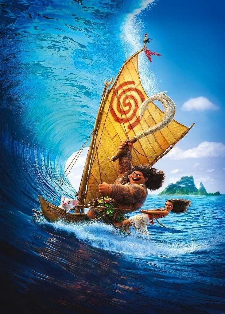 Disney Vaiana Vlies Behang - 200x280 cm - Gratis Verzending, Verzenden, Nieuw, Wanddecoratie, Meerkleurig