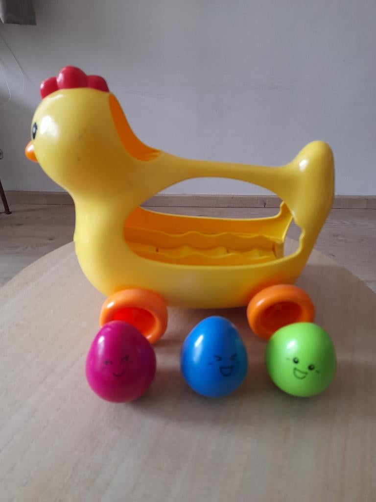 Kip met schudeitjes, Ophalen