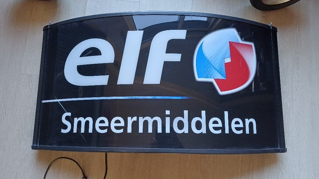 Boîte à lumière ELF Lubricants. Bon état., Enlèvement, Comme neuf, Table lumineuse ou lampe (néon)