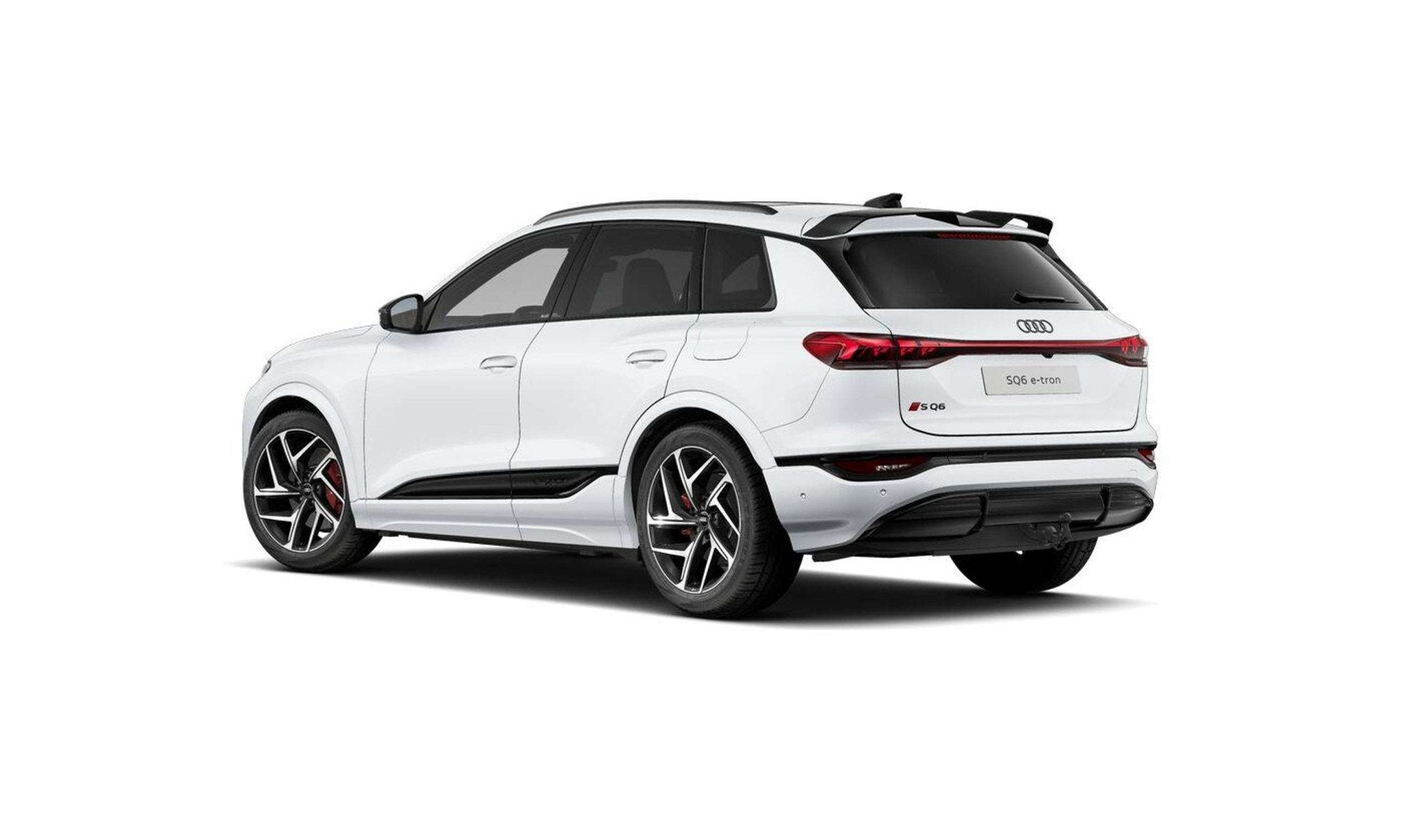 Audi SQ6 e-tron SQ6 e-Tron Quattro l Carbon pakket l Trekhaa, Auto's, Automaat, Gebruikt, Zwart, Alcantara