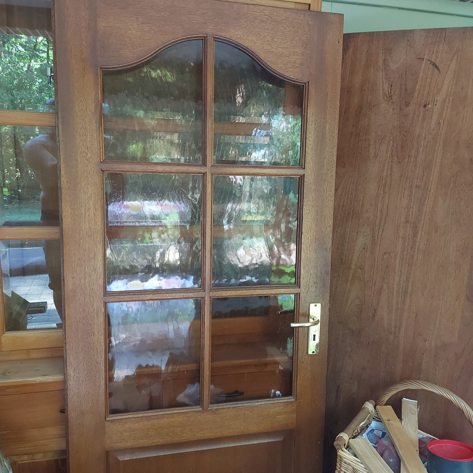 2 houten deuren 1 volle en met glas, Doe-het-zelf en Bouw, Deuren en Vliegenramen, 80 tot 100 cm, Binnendeur, Ophalen of Verzenden