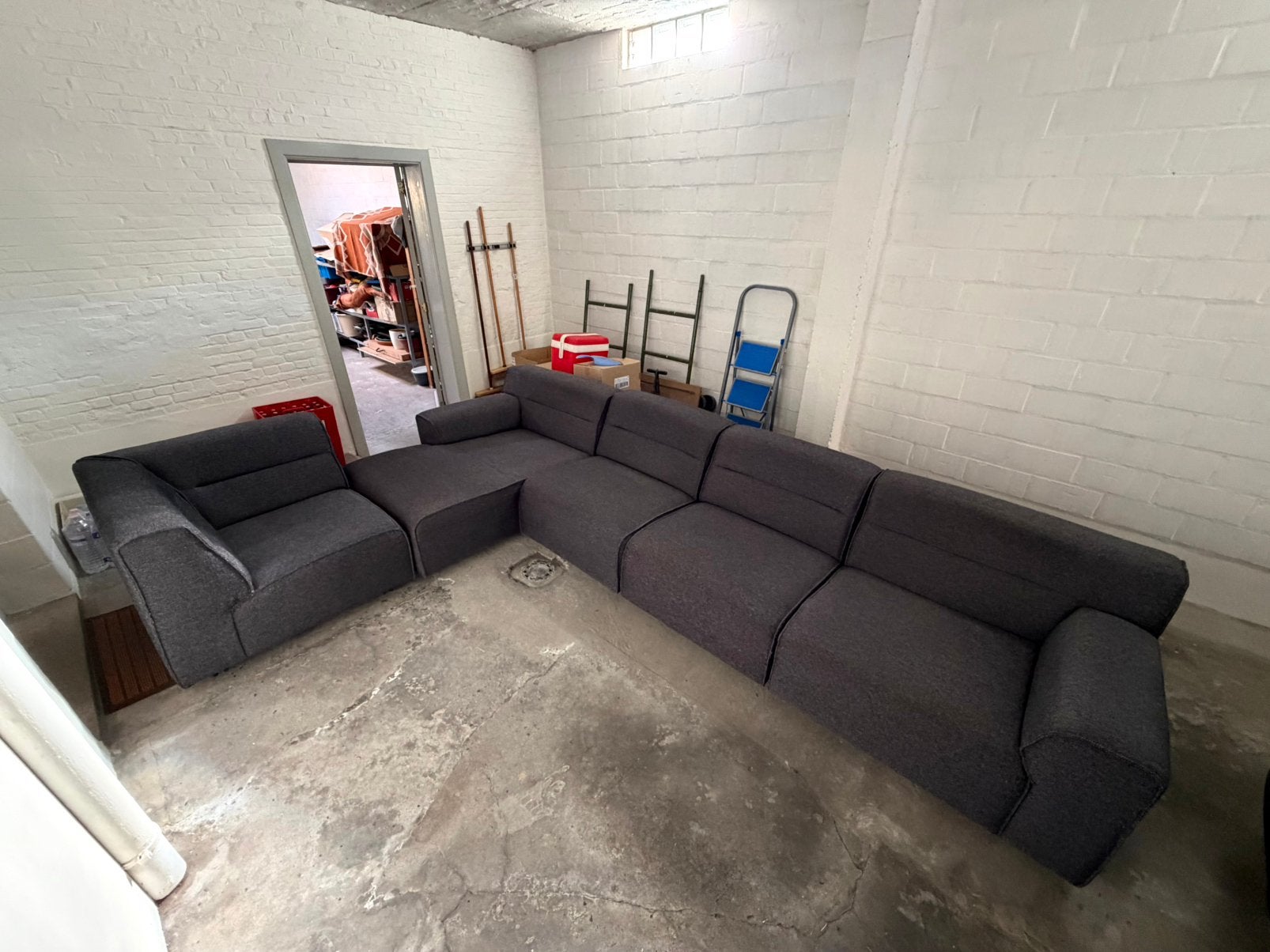 Grijze modulaire zetel, Maison & Meubles, Enlèvement, Comme neuf