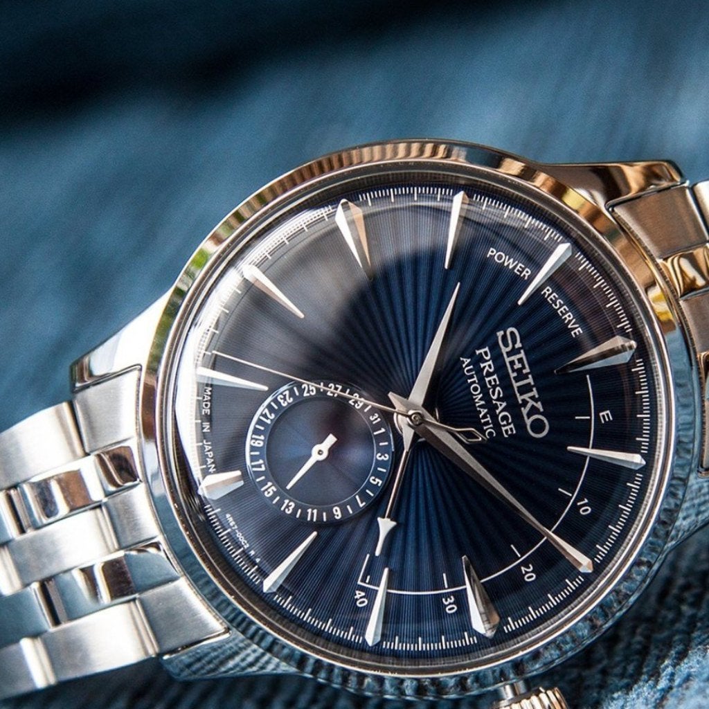 Seiko Presage Automatic – Blauw – Nieuw in doos of voucher, Handtassen en Accessoires, Ophalen, Staal, Polshorloge, Nieuw