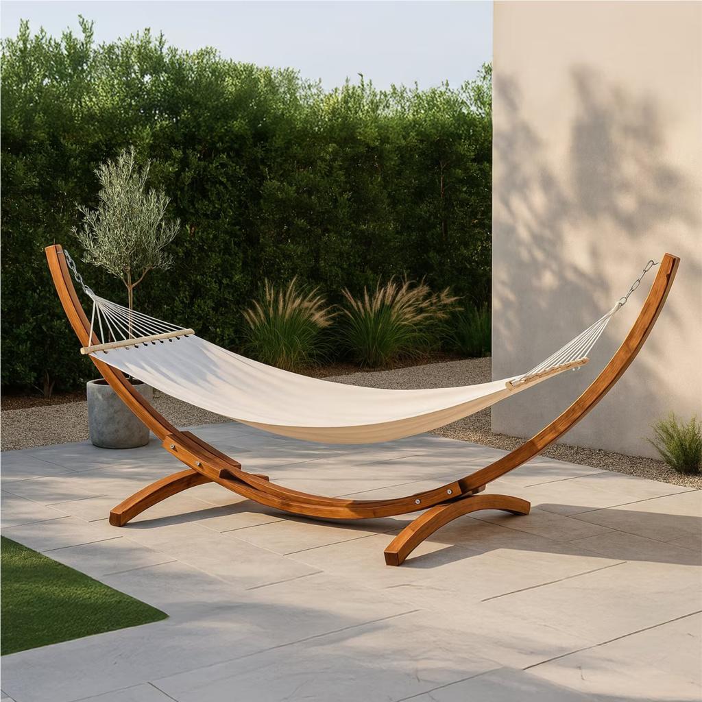 Hangmat met houten kader, Tuin en Terras, Ophalen