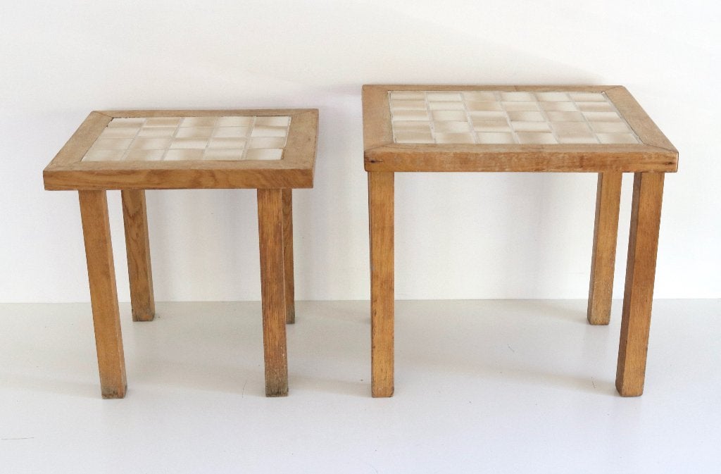 Vintage bijzettafels- Brutalist tafels - Antieke tafeltjes, Enlèvement