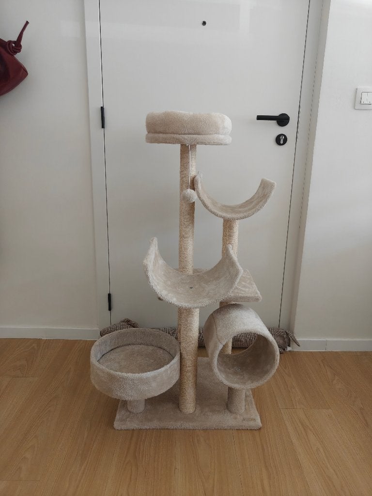 PawHut beige kattenpaal/kattenkrabboom, Dieren en Toebehoren, Krabmeubelen, Ophalen, Zo goed als nieuw, Krabpaal