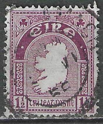 Irlande 1922/1924 - Yvert 42 - Carte - 1 1/2 p. (ST), Envoi, Affranchi