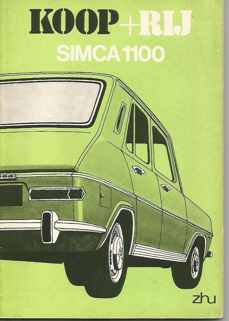 Simca 1100 Boekje Koop en Rij., Boeken, Auto's | Folders en Tijdschriften, Gelezen, ANWB, Ophalen of Verzenden, Overige merken